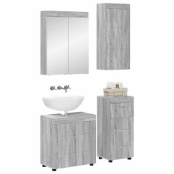 Ensemble de mobilier de salle de bain TULUM 4 pcs Gris Sonoma 621120621120