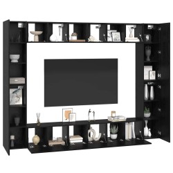 Ensemble meuble TV 10 pcs Chêne noir 30,5 x 30 x 90 cm 621123621123