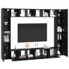 Ensemble meuble TV 10 pcs Chêne noir 30,5 x 30 x 90 cm 621123621123
