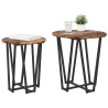 Ensemble de tables d'appoint 2 pcs Chêne fumé et noir 621124621124