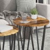 Ensemble de tables d'appoint 2 pcs Chêne fumé et noir 621124621124