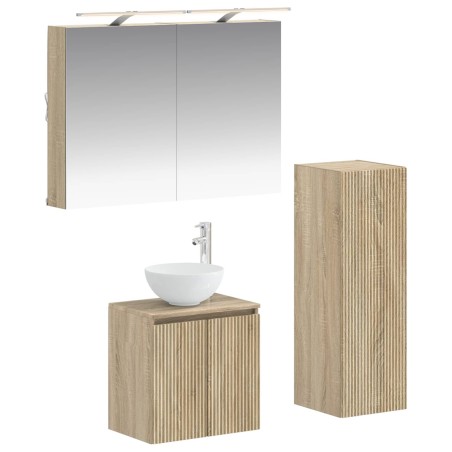 Ensemble de mobilier de salle de bain 4 pcs Chêne Sonoma 621125621125