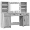 Ensemble de table de maquillage avec LED 3 pcs Gris Sonoma 621127621127