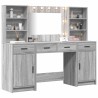 Ensemble de table de maquillage avec LED 3 pcs Gris Sonoma 621127621127