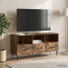 Meuble TV Chêne fumé 102 x 34,5 x 50 cm Bois d'ingénierie 621133621133