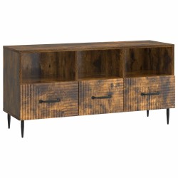 Meuble TV Chêne fumé 102 x 34,5 x 50 cm Bois d'ingénierie 621133621133