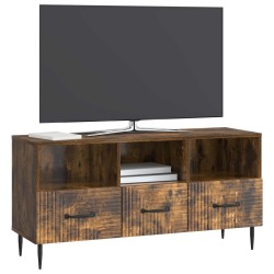 Meuble TV Chêne fumé 102 x 34,5 x 50 cm Bois d'ingénierie 621133621133