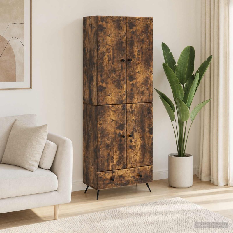 Ensemble de Meubles 2 pcs Chêne fumé Bois d'ingénierie 621134621134