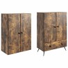 Ensemble de Meubles 2 pcs Chêne fumé Bois d'ingénierie 621134621134