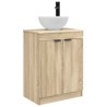 Meuble de salle de bain avec évier Chêne Sonoma 54 x 35 x 83 cm 621136621136