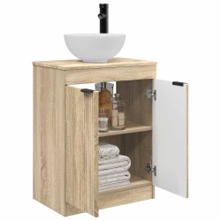 Meuble de salle de bain avec évier Chêne Sonoma 54 x 35 x 83 cm 621136621136