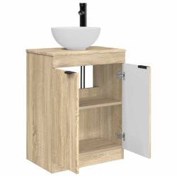 Meuble de salle de bain avec évier Chêne Sonoma 54 x 35 x 83 cm 621136621136