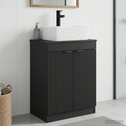Meuble de salle de bain avec évier Noir 54 x 35 x 83 cm 621137621137