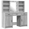 Ensemble de table de maquillage avec LED 3 pcs Gris Sonoma 621139621139