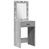 Ensemble de table de maquillage avec LED 3 pcs Gris Sonoma 621139621139