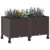 Jardinière avec Roues Marron 80 x 40 x 44 cm PP 621140621140