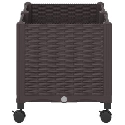Jardinière avec Roues Marron 80 x 40 x 44 cm PP 621140621140