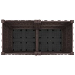 Jardinière avec Roues Marron 80 x 40 x 44 cm PP 621140621140
