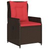 Ensemble de salle à manger pour jardin 5 pcs Marron Poly rotin 621141621141