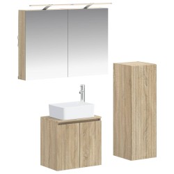 Ensemble de mobilier de salle de bain 4 pcs Chêne Sonoma 621142621142