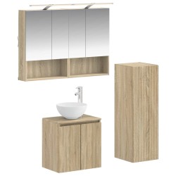 Ensemble de mobilier de salle de bain 4 pcs Chêne Sonoma 621143621143