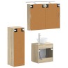 Ensemble de mobilier de salle de bain 4 pcs Chêne Sonoma 621143621143