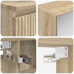 Ensemble de mobilier de salle de bain 4 pcs Chêne Sonoma 621143621143