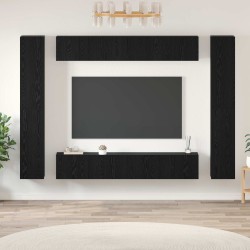 Ensemble meuble TV 10 pcs Chêne noir Bois d'ingénierie 621144621144
