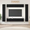 Ensemble meuble TV 10 pcs Chêne noir Bois d'ingénierie 621144621144