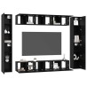 Ensemble meuble TV 10 pcs Chêne noir Bois d'ingénierie 621144621144
