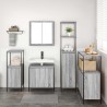 Ensemble de mobilier de salle de bain 5 pcs Gris Sonoma et noir 621146621146