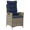 Ensemble de salle à manger pour jardin 5 pcs Gris et Noir Rotin 621147621147
