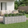 Lit surélevé gabion 3 pcs Argenté 621148621148