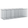 Lit surélevé gabion 3 pcs Argenté 621148621148