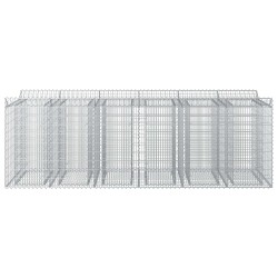 Lit surélevé gabion 3 pcs Argenté 621148621148