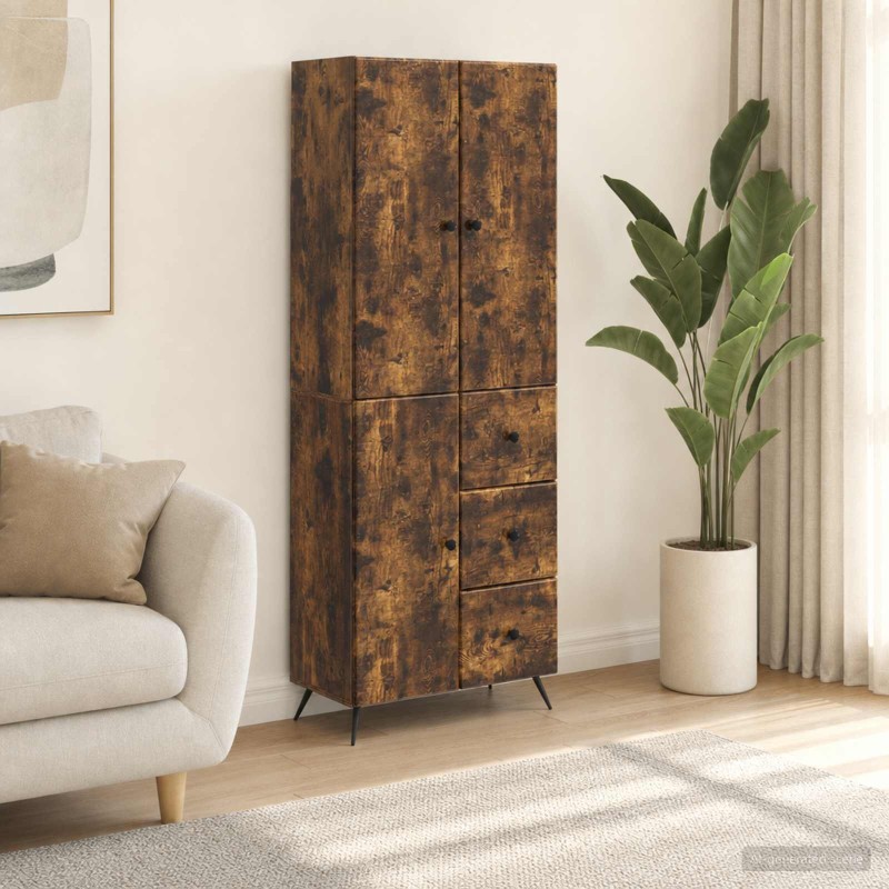 Ensemble de Meubles 2 pcs Chêne fumé Bois d'ingénierie 621155621155