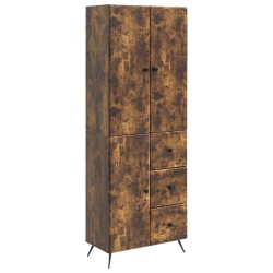Ensemble de Meubles 2 pcs Chêne fumé Bois d'ingénierie 621155621155