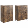 Ensemble de Meubles 2 pcs Chêne fumé Bois d'ingénierie 621155621155
