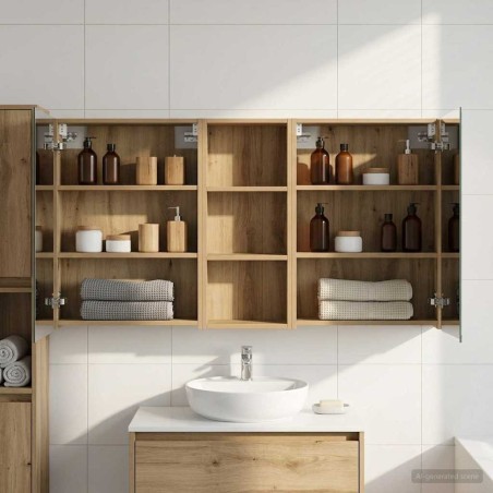 Ensemble de Meubles de Salle de Bain 3 pc 130 x 14,5 x 70 cm 621160621160