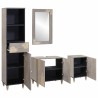 Ensemble de Meubles de Salle de Bain avec tiroir 4 pcs Gris 621161621161