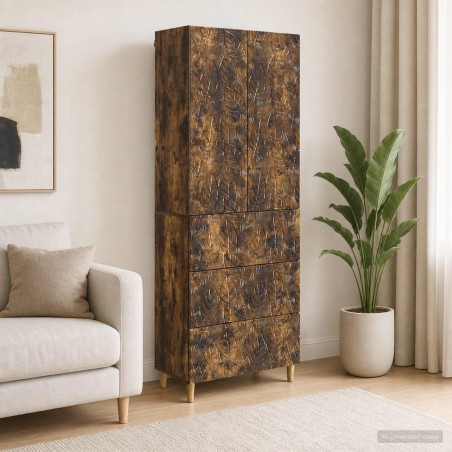 Ensemble de Meubles 2 pcs Chêne fumé 66 x 34,5 x 90 cm 621163621163
