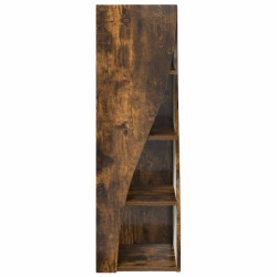 Meuble d'angle Chêne fumé 32x32x102cm Bois d'ingénierie 621164621164