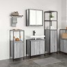 Ensemble de mobilier de salle de bain 3 pcs Gris Sonoma et noir 621165621165