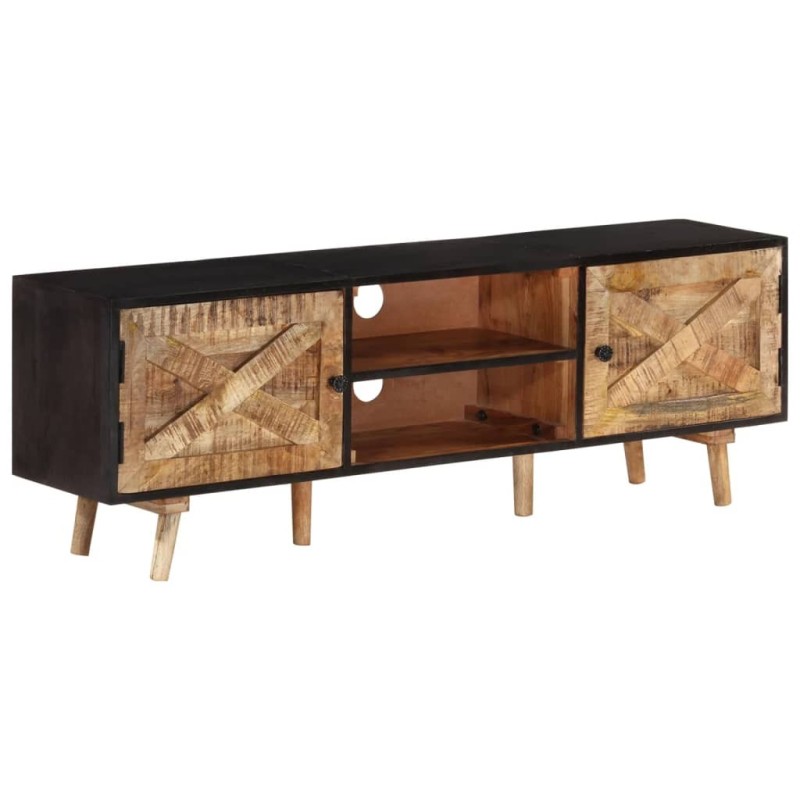 Meuble TV 140x30x46 cm Bois de manguier brut et d'acacia massif 621171621171