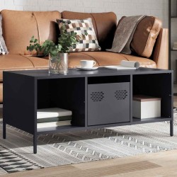 Table basse anthracite 101,5x50x43,5 cm acier laminé à froid 621172621172