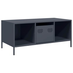 Table basse anthracite 101,5x50x43,5 cm acier laminé à froid 621172621172