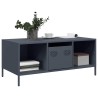 Table basse anthracite 101,5x50x43,5 cm acier laminé à froid 621172621172