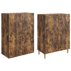 Ensemble de Meubles 2 pcs Chêne fumé Bois d'ingénierie 621173621173