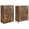 Ensemble de Meubles 2 pcs Chêne fumé Bois d'ingénierie 621173621173