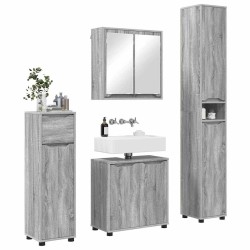Ensemble de mobilier de salle de bain 4 pcs Gris Sonoma 621174621174